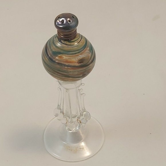 Gazelle Vintage 1996 Signed Hand Blown Venetian Glass Salt Shaker c 5.5" - Picture 7 of 10